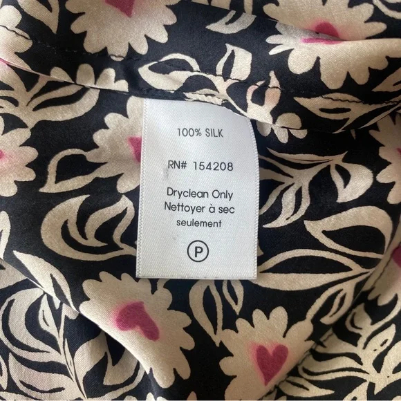 HVN Atlanta Button Front Floral Heart Print Strappy Dress US4 - Picture 7 of 7